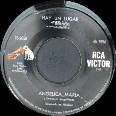 Angelica Maria / Angelica Maria Y Orquesta Magallanes - Llorando Por Amor (Toi Tu Joves Al'amour) / Hay Un Lugar - Balada side B