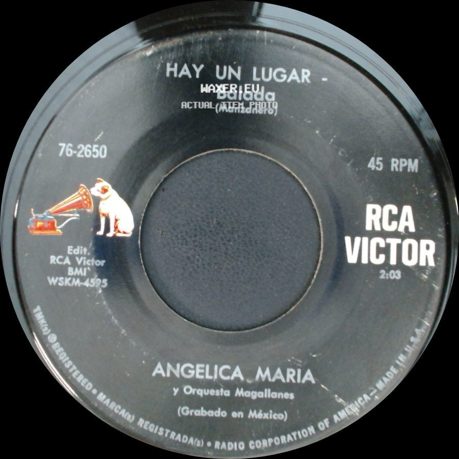 Angelica Maria / Angelica Maria Y Orquesta Magallanes - Llorando Por Amor (Toi Tu Joves Al'amour) / Hay Un Lugar - Balada side B