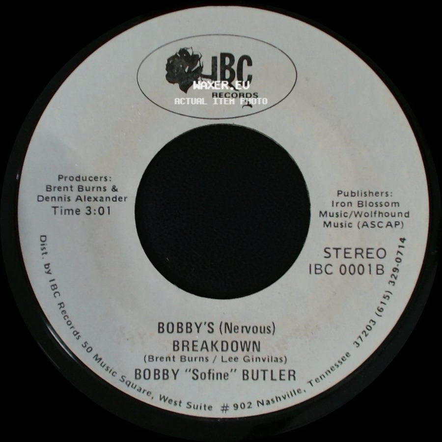 Bobby "Sofine" Butler - Cheaper Crude Or No More Food / Bobby's (Nervous) Breakdown side B