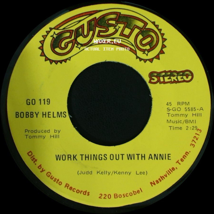 Bobby Helms - Work Things Out With Annie / With Jenny On My Mind side A