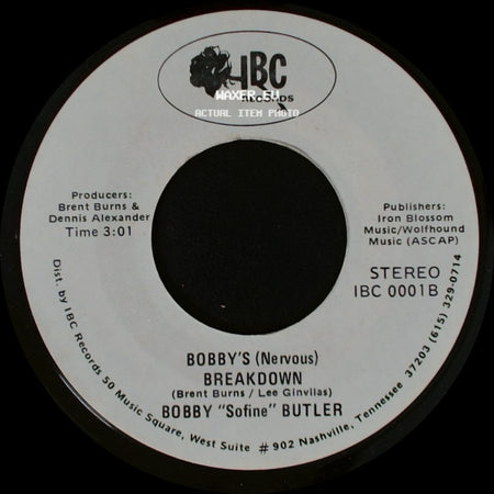 Bobby "Sofine" Butler - Cheaper Crude Or No More Food / Bobby's (Nervous) Breakdown side B
