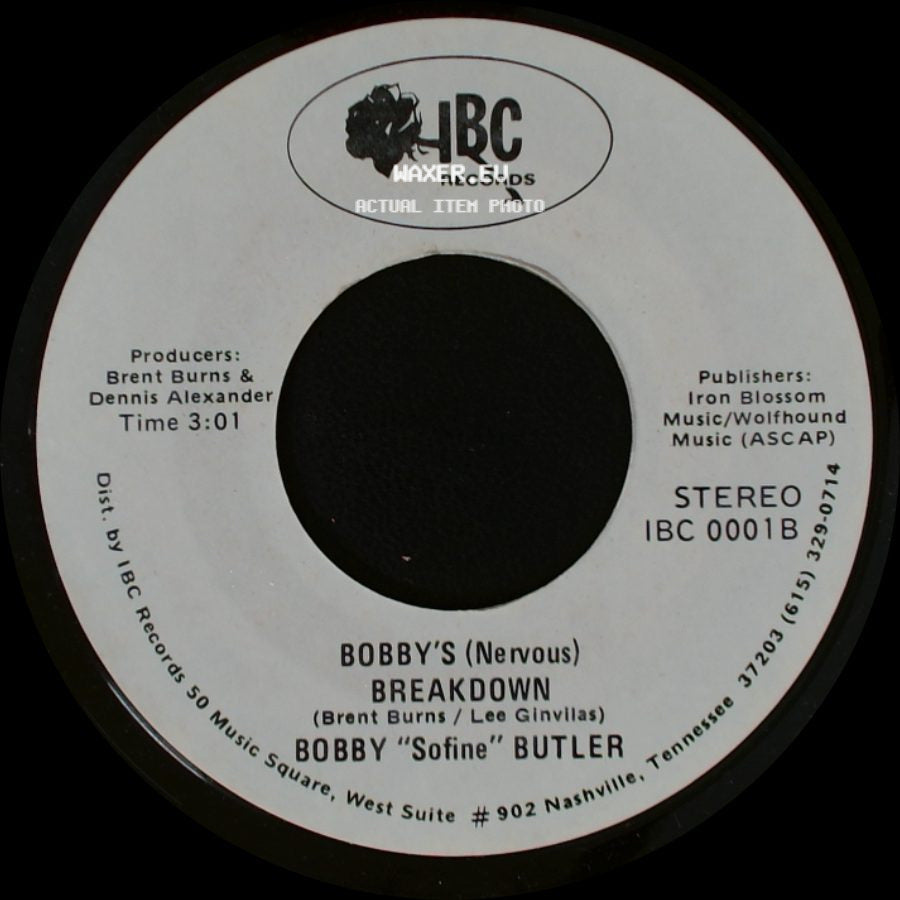 Bobby "Sofine" Butler - Cheaper Crude Or No More Food / Bobby's (Nervous) Breakdown side B