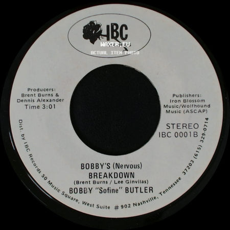 Bobby "Sofine" Butler - Cheaper Crude Or No More Food / Bobby's (Nervous) Breakdown side B