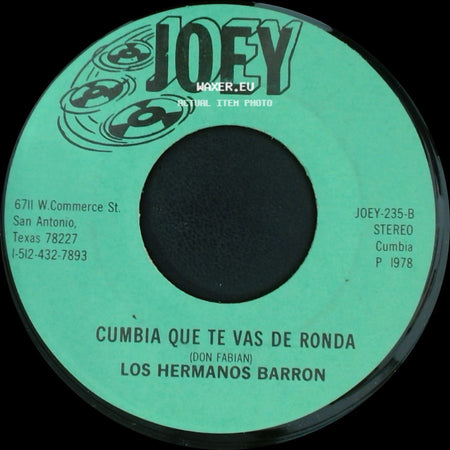 Los Hermanos Barron - Cumbia Que Te Vas De Ronda / En Una Cajita side A