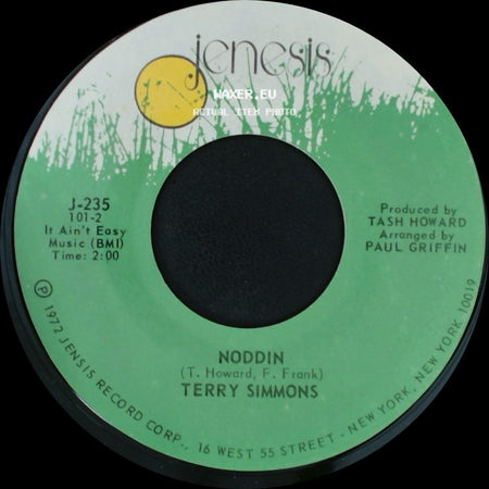 Terry Simmons - Walk On In / Noddin side B