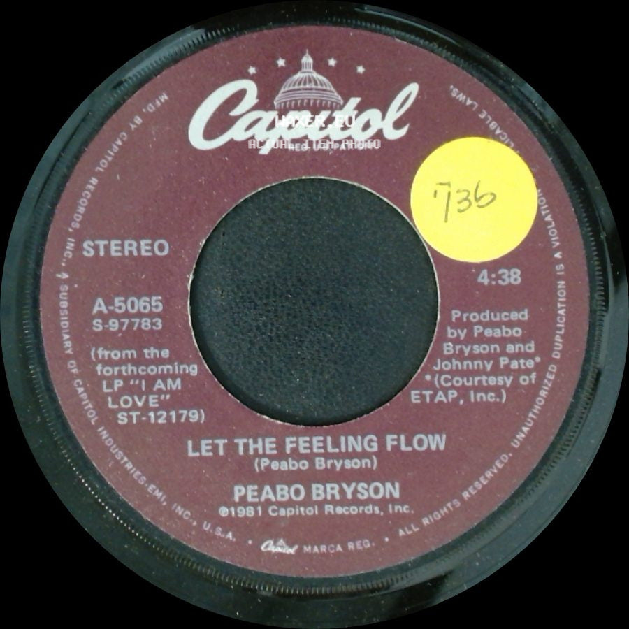 Peabo Bryson - Let The Feeling Flow / Move Your Body side A