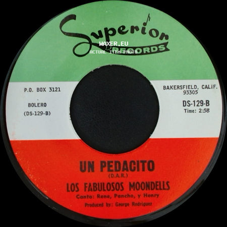 Los Fabulosos Moondells - Cumbia Corina / Un Pedacito side B
