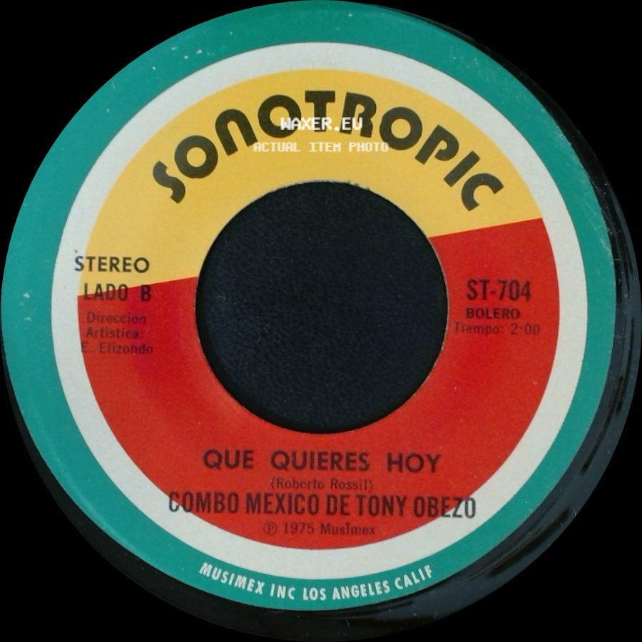 Combo Mexico De Tony Obezo - La Manteca De Cacao / Que Quieres Hoy side B