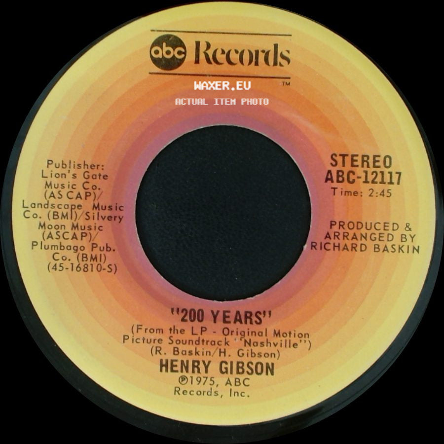Henry Gibson / Keith Carradine - 200 Years / I'm Easy side A