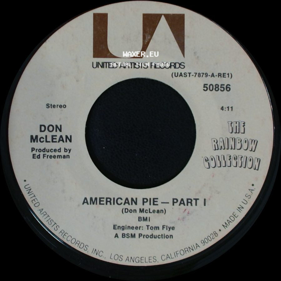 Don Mclean - American Pie - Part I / American Pie — Part Ii side A