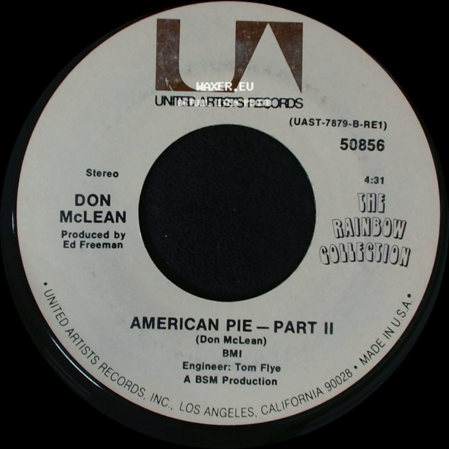 Don Mclean - American Pie - Part I / American Pie — Part Ii side B