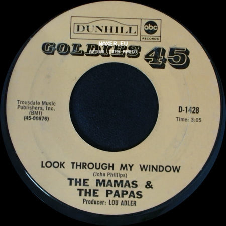 The Mamas & The Papas - Look Through My Window / Monday, Monday side A