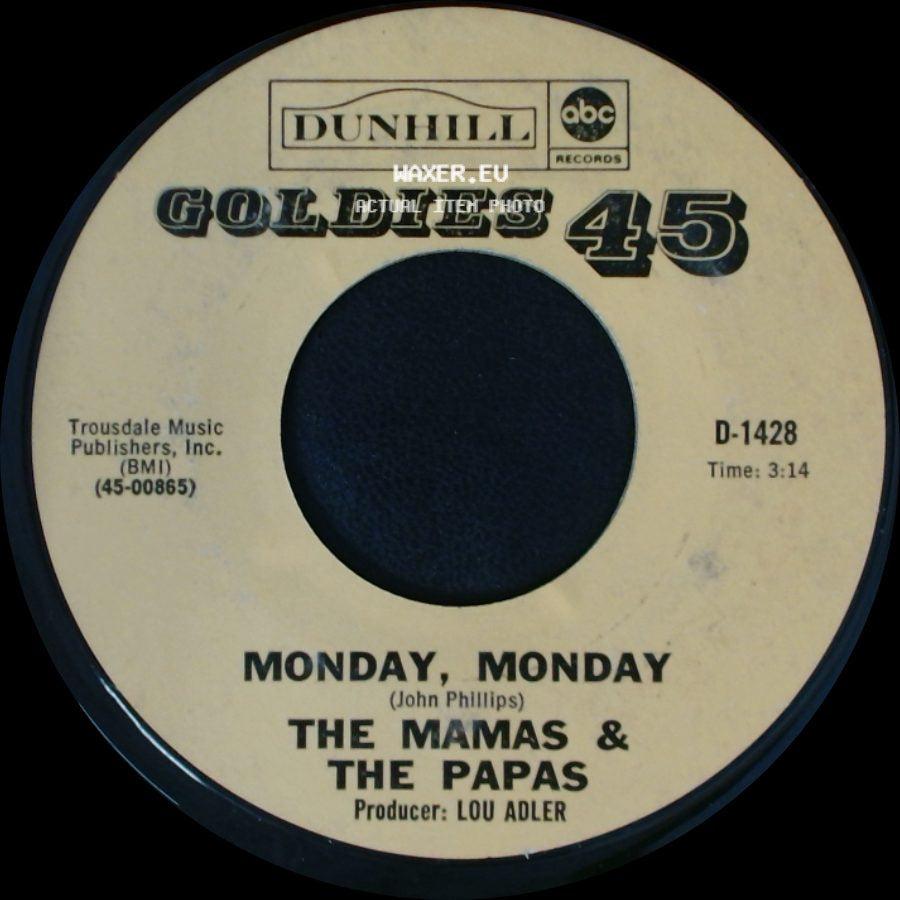 The Mamas & The Papas - Look Through My Window / Monday, Monday side B