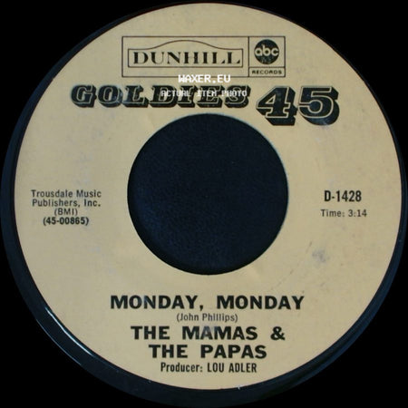The Mamas & The Papas - Look Through My Window / Monday, Monday side B