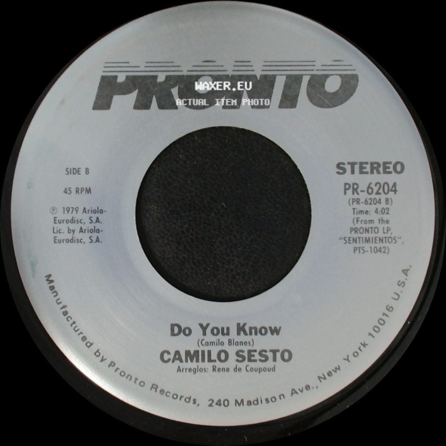 Camilo Sesto - No Fue Una Noche Cualquiera / Do You Know side B