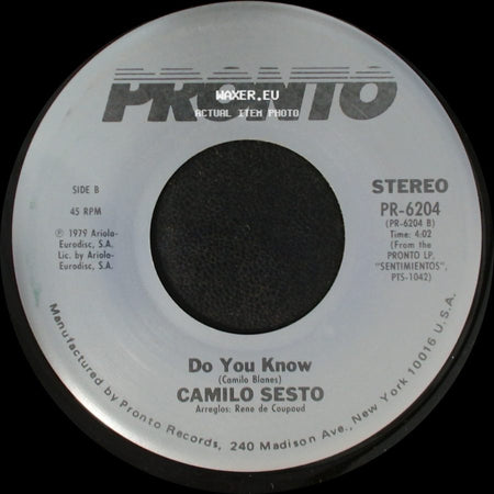 Camilo Sesto - No Fue Una Noche Cualquiera / Do You Know side B