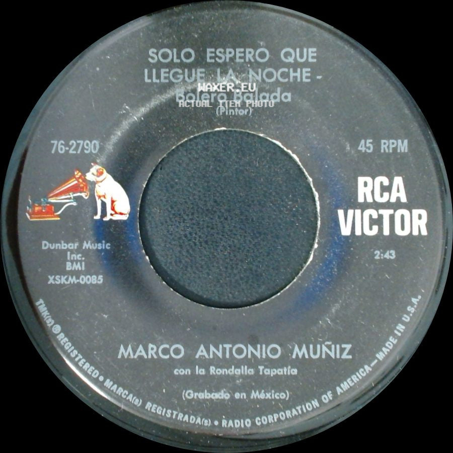 Marco Antonio Muñiz - Solo Espero Que Llegue La Noche - Bolero Balada / Tres Regalos - Bolero side A