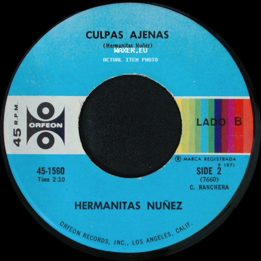 Hermanitas Nuñez - Cuando Te Vayas / Culpas Ajenas side B