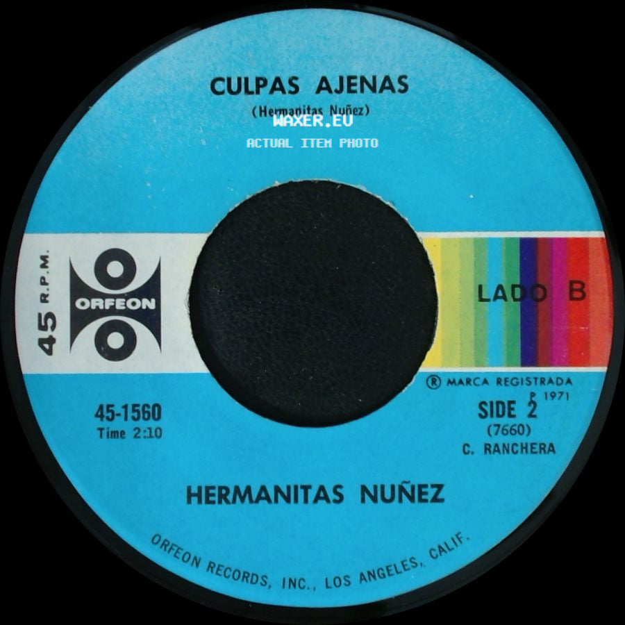 Hermanitas Nuñez - Cuando Te Vayas / Culpas Ajenas side B