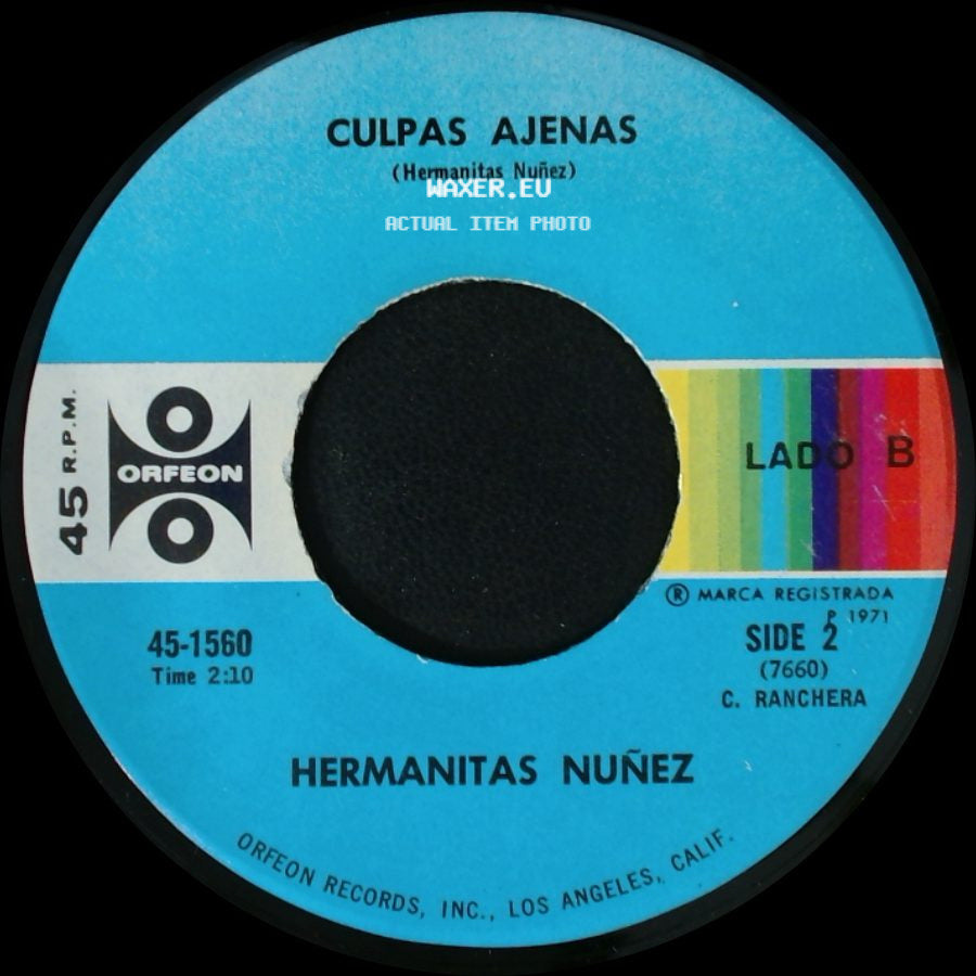 Hermanitas Nuñez - Cuando Te Vayas / Culpas Ajenas side B