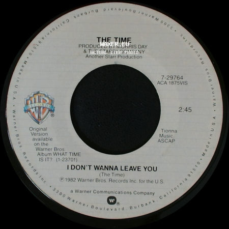 The Time - Gigolos Get Lonely Too / I Don't Wanna Leave You side B