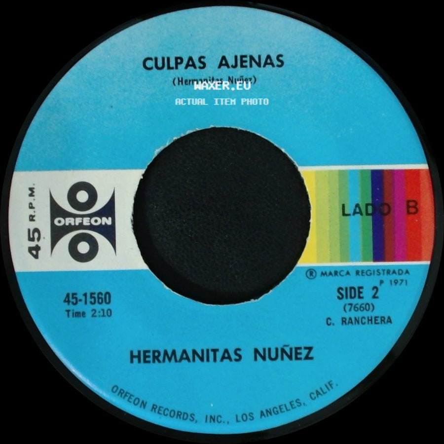 Hermanitas Nuñez - Cuando Te Vayas / Culpas Ajenas side B