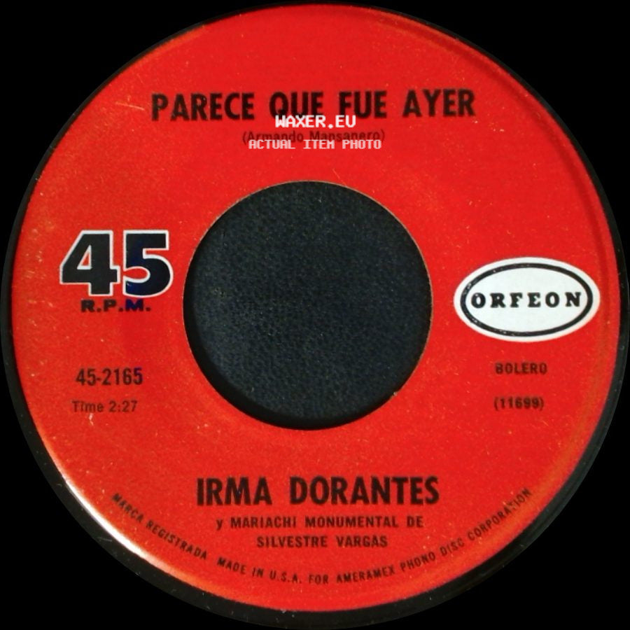 Irma Dorantes - Parece Que Fue Ayer / Nadie side A