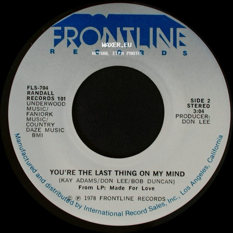 Belinda - You Show Me Yours & I'll Show You Mine / You're The Last Thing On My Mind side B