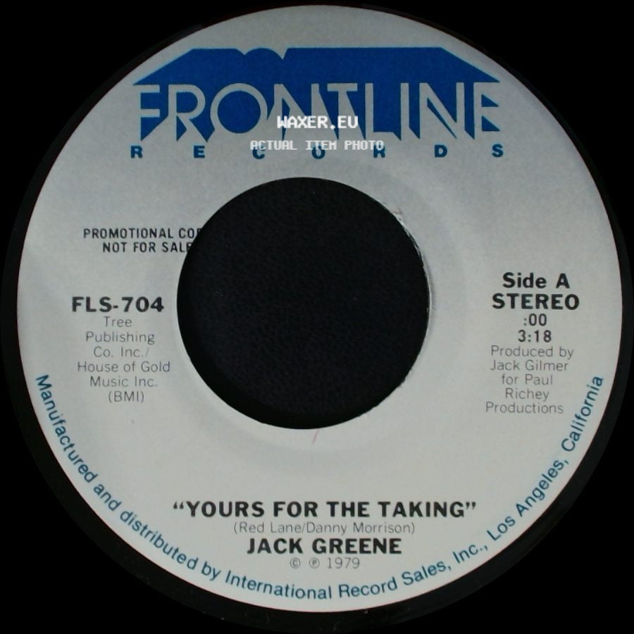 Jack Greene - Yours For The Taking / Sixty Days side A