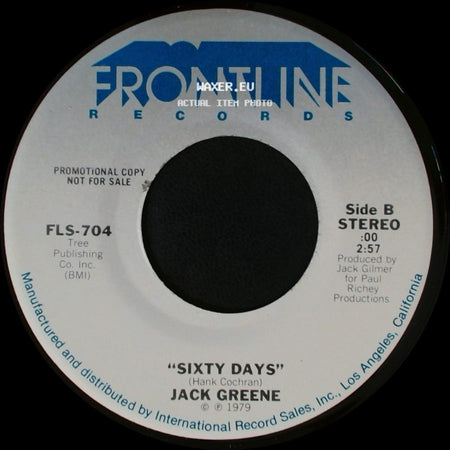 Jack Greene - Yours For The Taking / Sixty Days side B