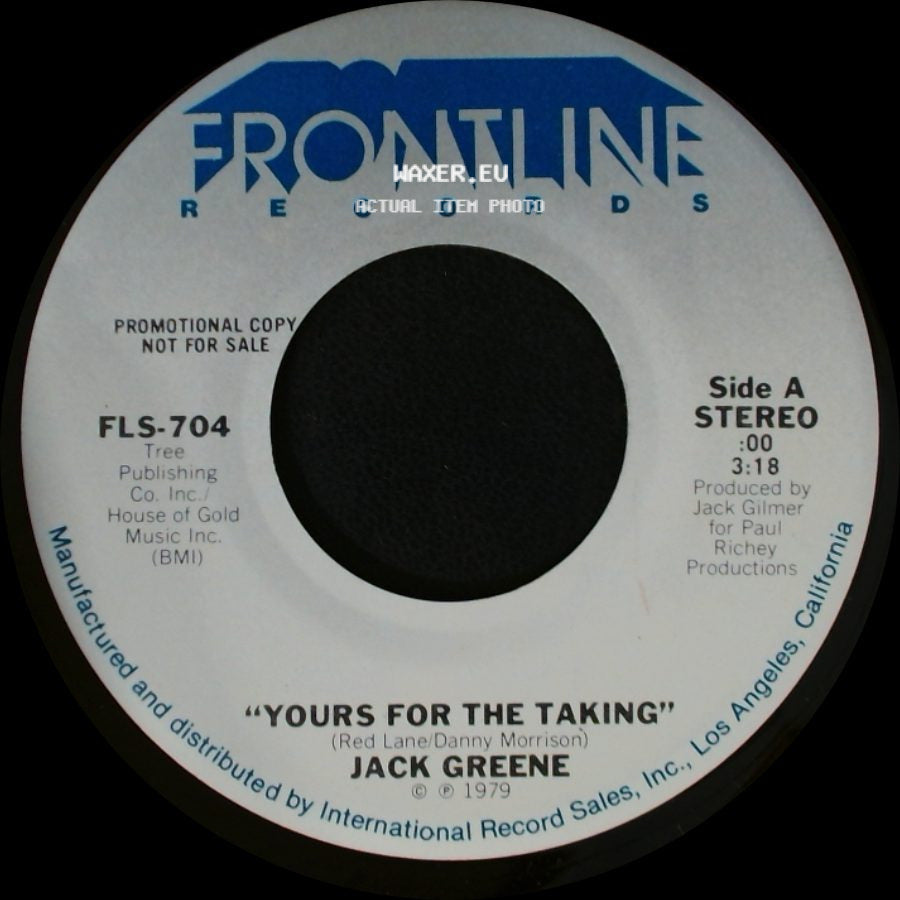 Jack Greene - Yours For The Taking / Sixty Days side A