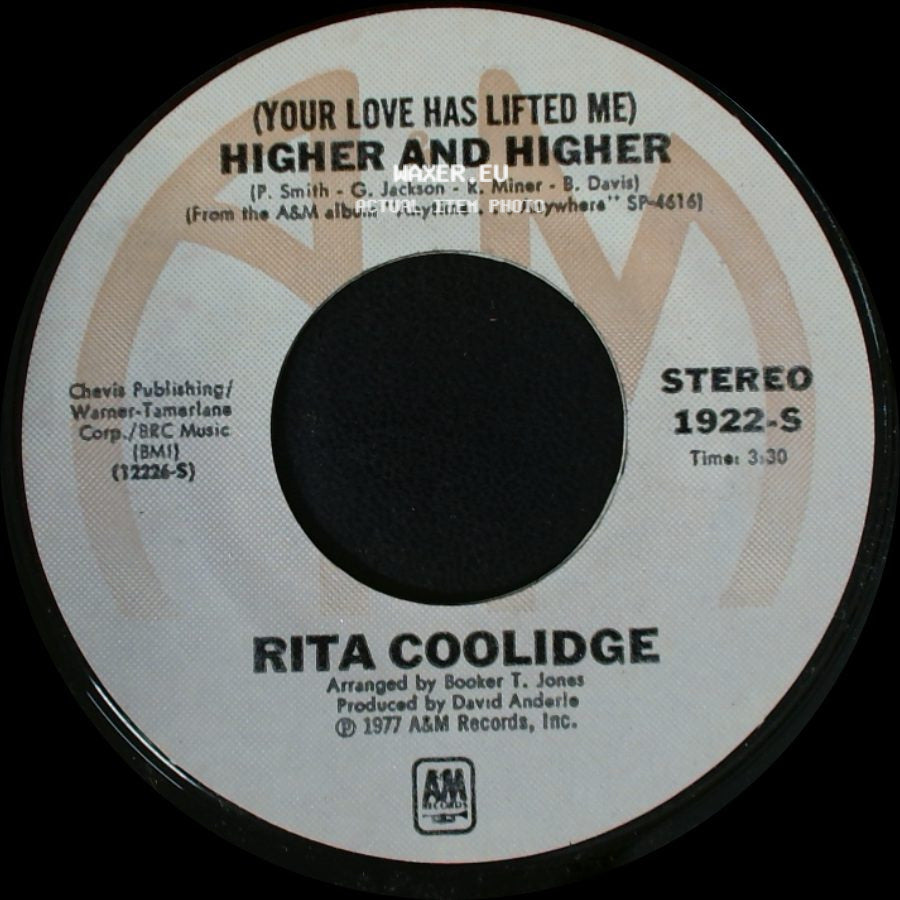 Rita Coolidge - (Your Love Has Lifted Me) Higher And Higher / Who's To Bless And Who's To Blame side A