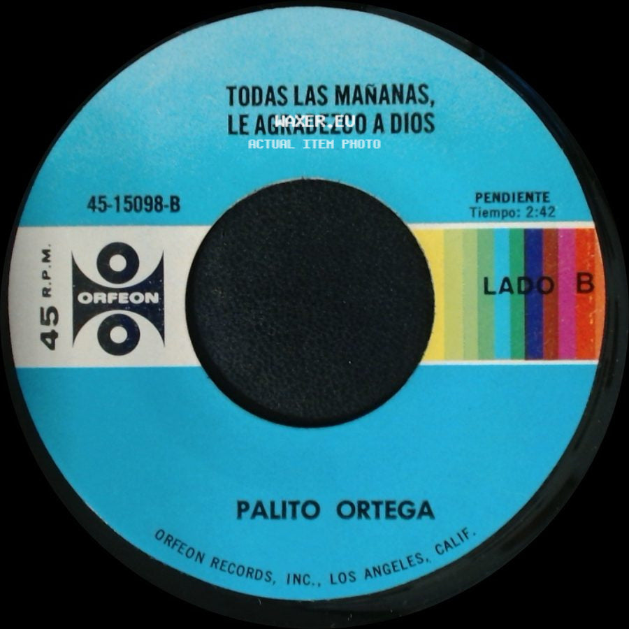 Palito Ortega - Adios, Ya No Te Creo / Todas Las Mañanas, Le Agradezco A Dios side B