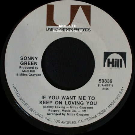 Sonny Green - Come And See Me / If You Want Me To Keep On Loving You side B