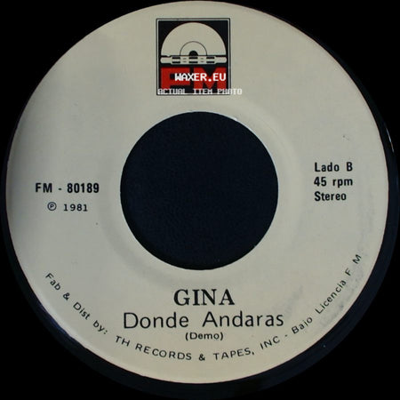 Gina - Era Solo Una Niña / Donde Andaras (Demo) side B