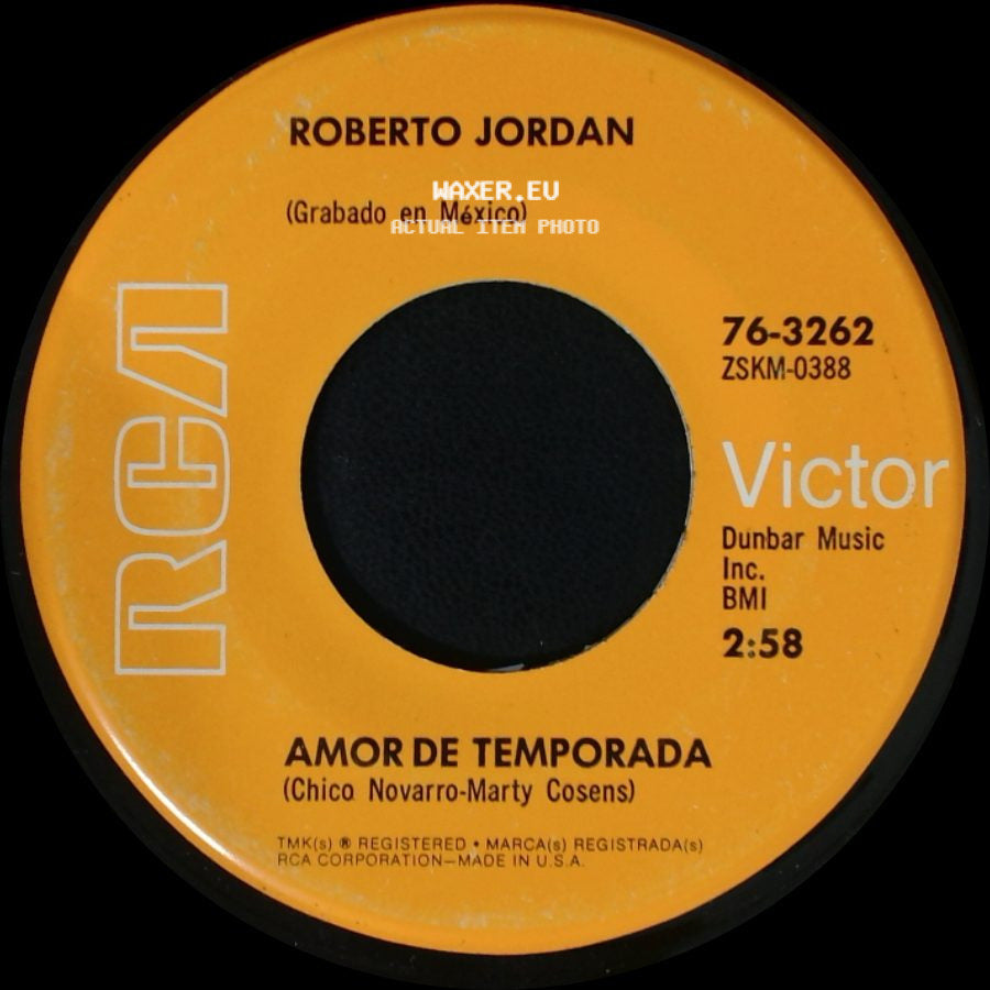 Roberto Jordan - Un Perfume, Una Rosa / Amor De Temporada side B