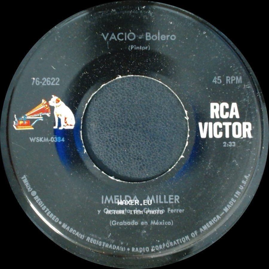 Imelda Miller Y Orquesta De Chucho Ferrer / Imelda Miller - Vacio - Bolero / Amor Desesperado - Balada side A