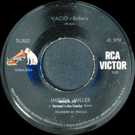Imelda Miller Y Orquesta De Chucho Ferrer / Imelda Miller - Vacio - Bolero / Amor Desesperado - Balada side A