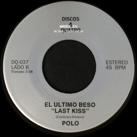 Los Tukas / Polo - Un Adios / El Ultimo Beso "Last Kiss" side B