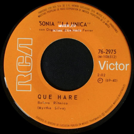 Sonia "La Unica" Con Orquesta De Chucho Ferrer - Amenaza / Que Hare side B