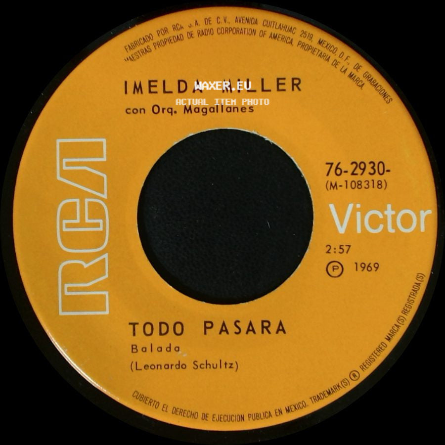 Imelda Miller Con Orq. Magallanes - Hay Que Buscar Un Lugar / Todo Pasara side B