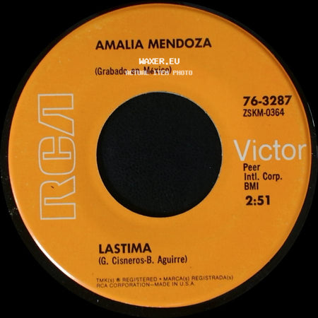 Amalia Mendoza - Lastima / Lindo Michoacan side A