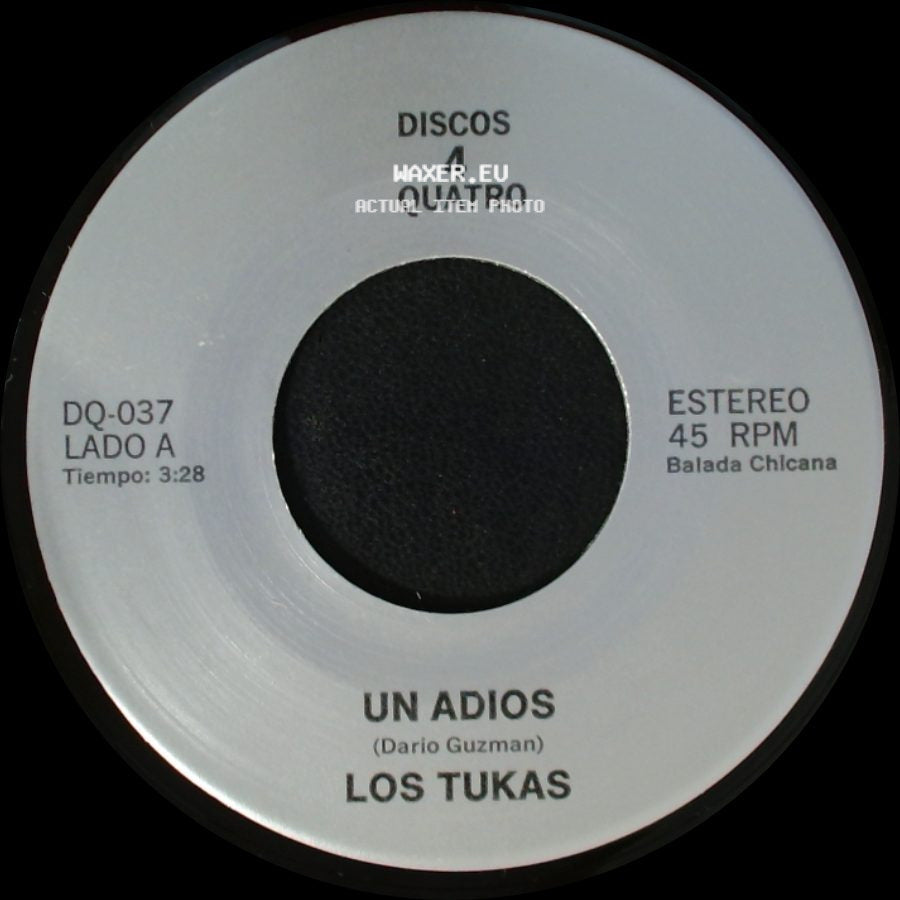 Los Tukas / Polo - Un Adios / El Ultimo Beso "Last Kiss" side A