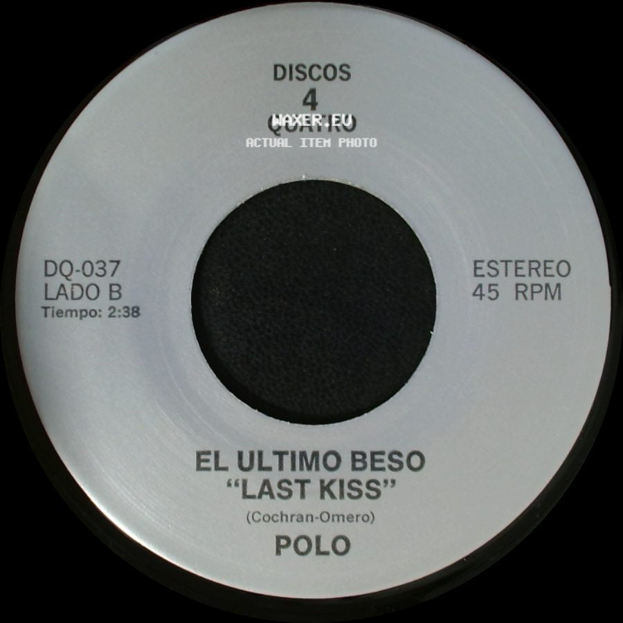 Los Tukas / Polo - Un Adios / El Ultimo Beso "Last Kiss" side B