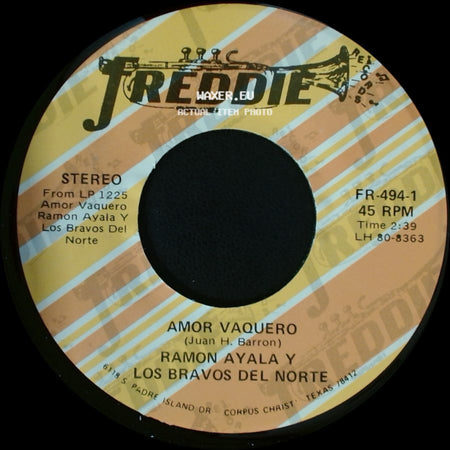 Ramon Ayala Y Los Bravos Del Norte - Amor Vaquero / Dos Monedas side A