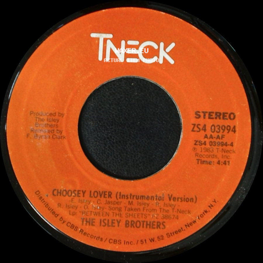 The Isley Brothers - Choosey Lover / Choosey Lover (Instrumental Version) side B