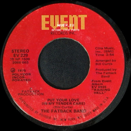 The Fatback Band - Spanish Hustle / Put Your Love (In My Tender Care) side B