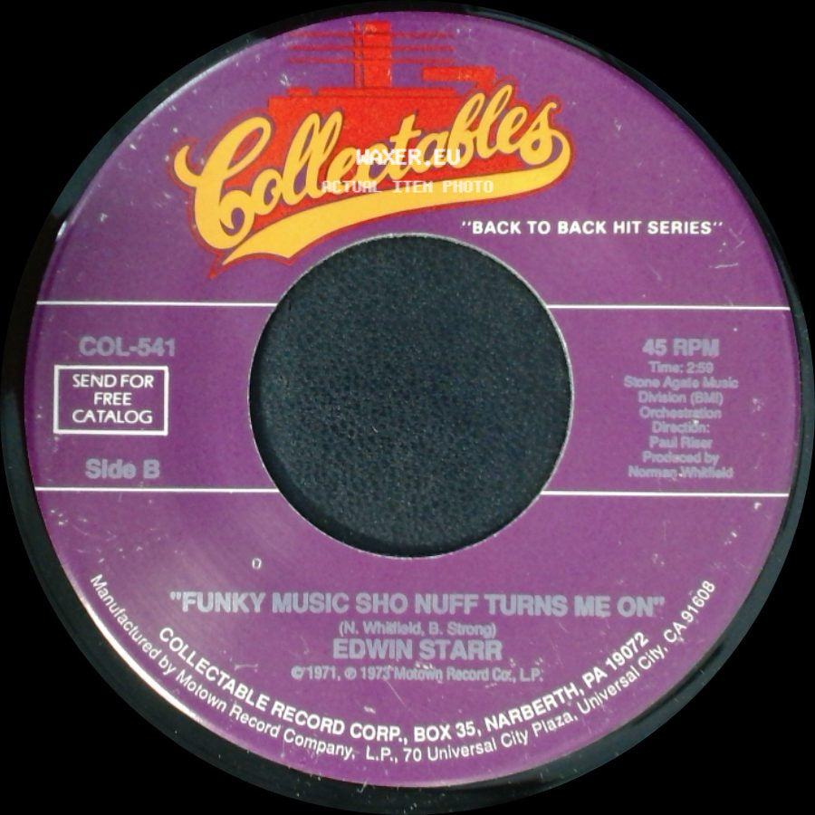 Edwin Starr - Twenty-Five Miles / Funky Music Sho Nuff Turns Me On side B