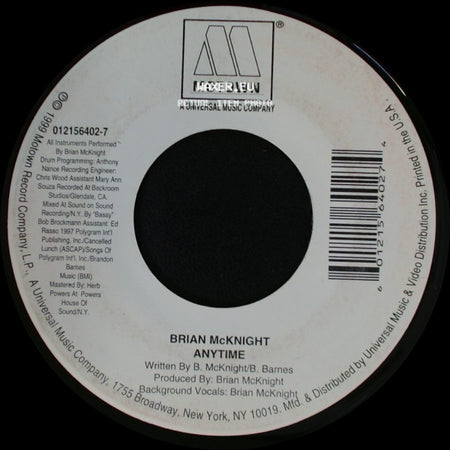 Brian Mcknight - Anytime / Back At One side A