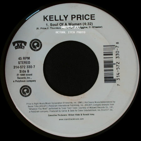 Kelly Price - Friend Of Mine (Radio Edit) / Soul Of A Woman side B